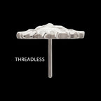 Sun Face Threadless Earring / Nosering – Titanium
