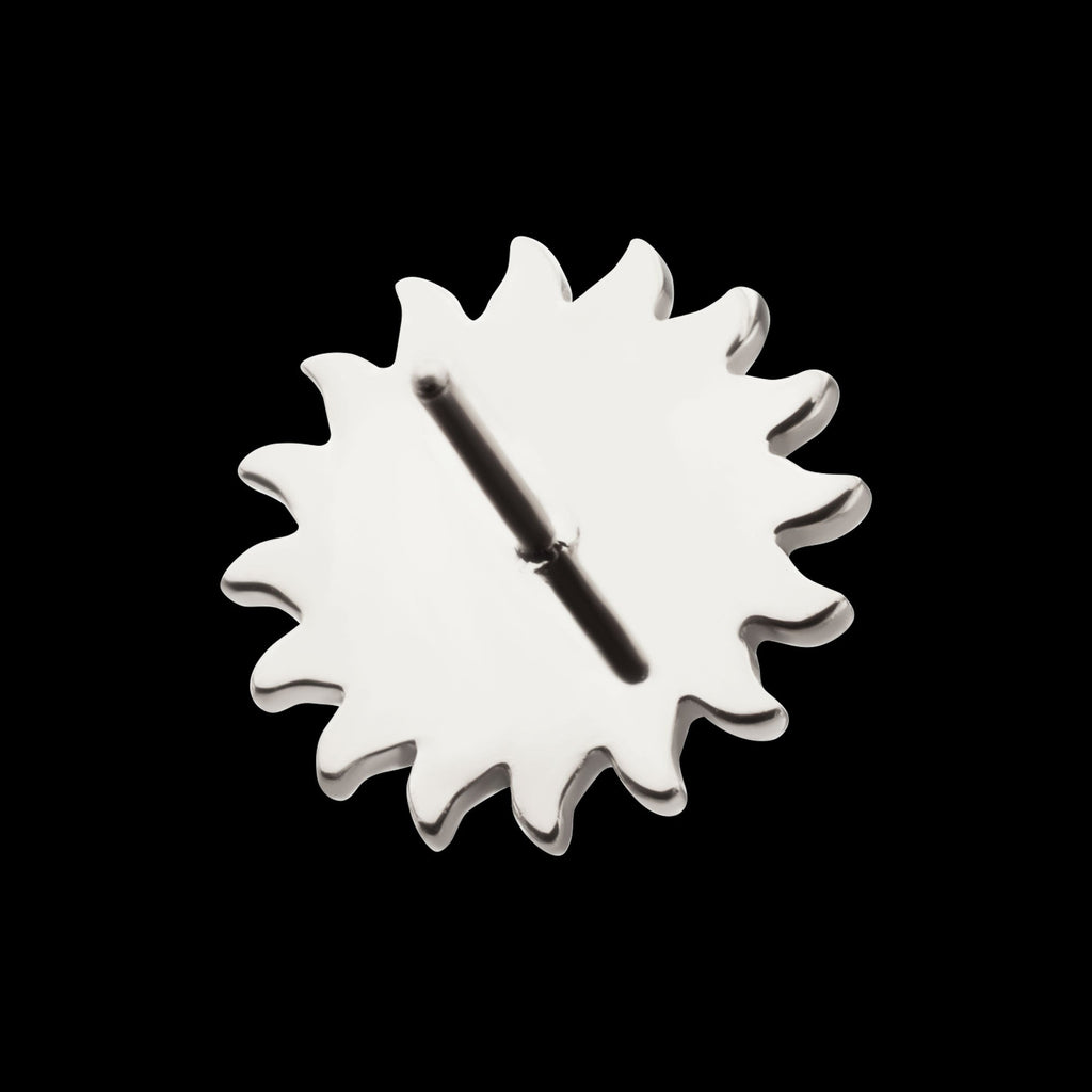Sun Face Threadless Earring / Nosering – Titanium