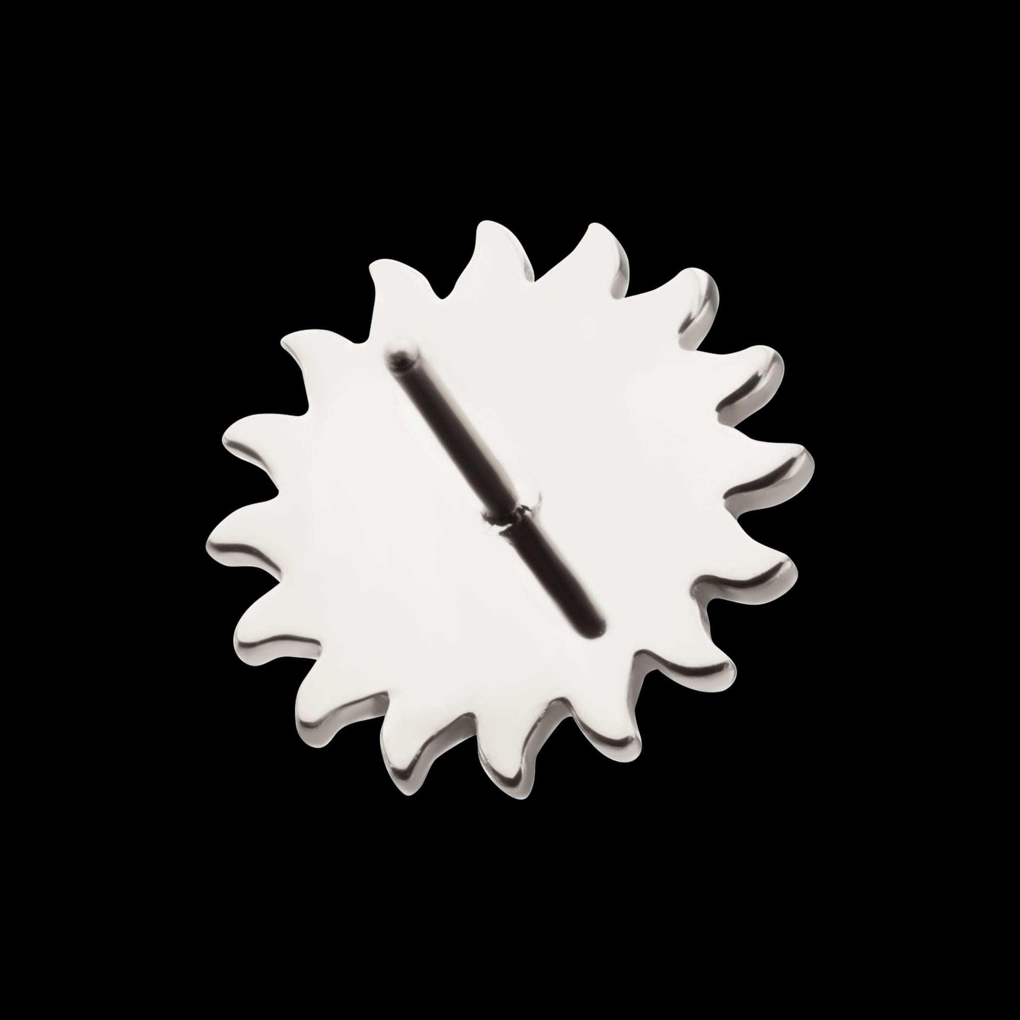 Sun Face Threadless Earring / Nosering – Titanium