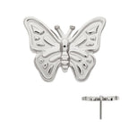 Butterfly Threadless Earring / Nosering – Titanium
