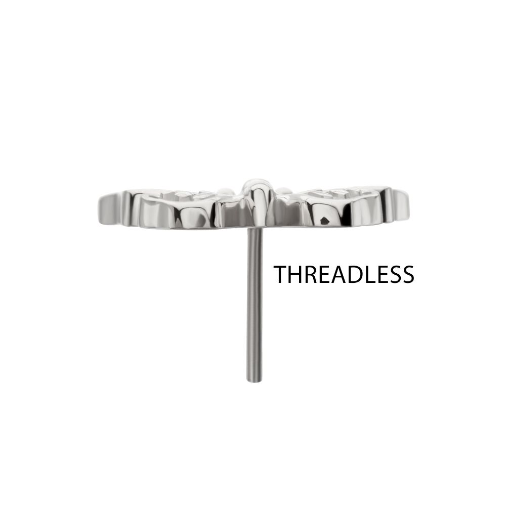 Butterfly Threadless Earring / Nosering – Titanium