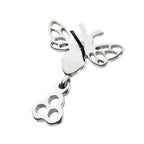 Prong-Set Black Gem Bee with Honeycomb Dangle Threadless Earring / Nosering – Titanium
