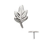 Leaf Threadless Earring / Nosering – Titanium