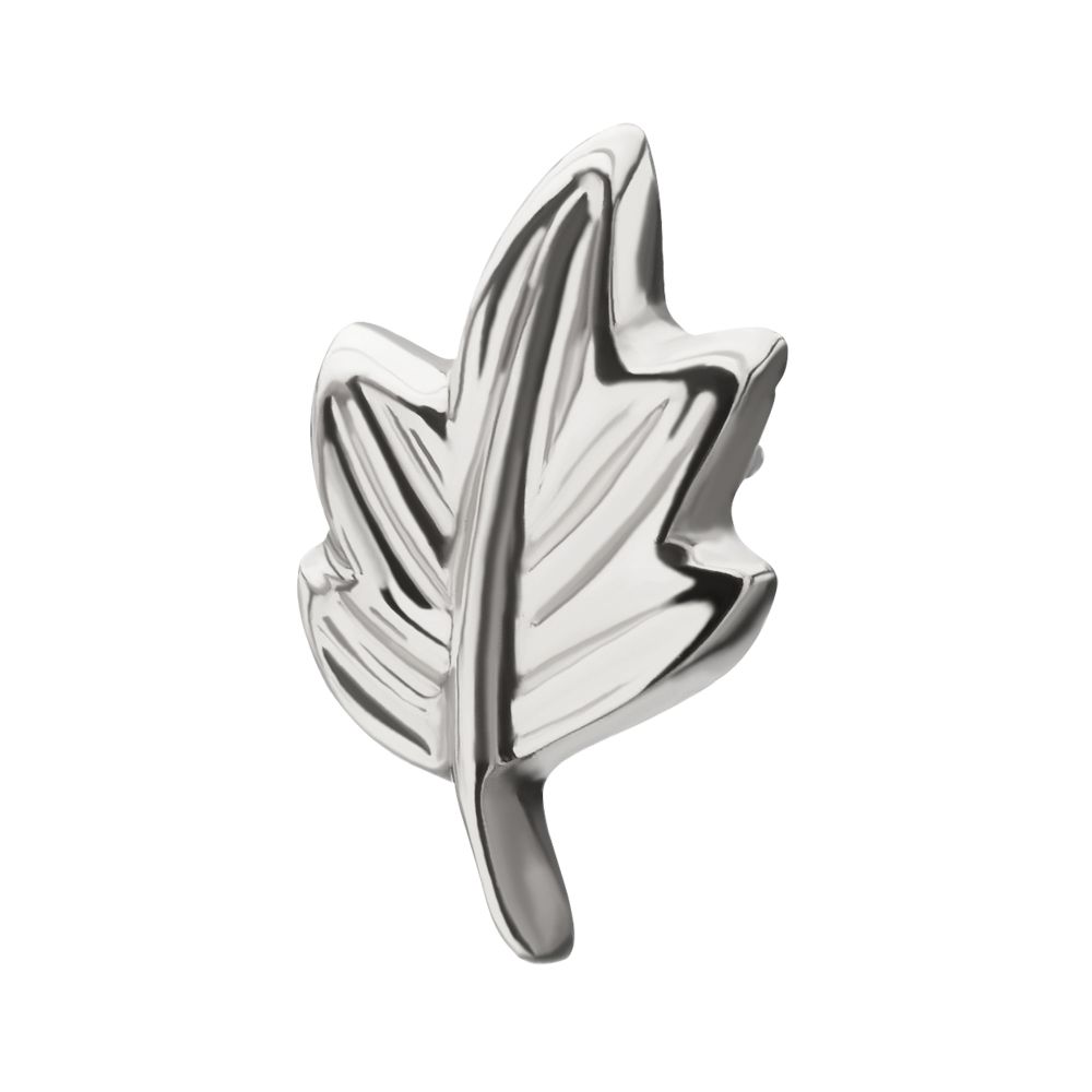 Leaf Threadless Earring / Nosering – Titanium