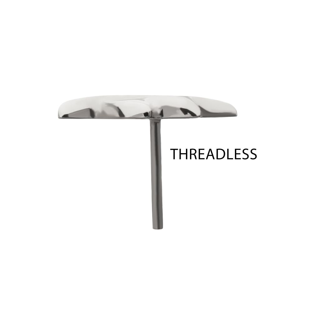 Leaf Threadless Earring / Nosering – Titanium