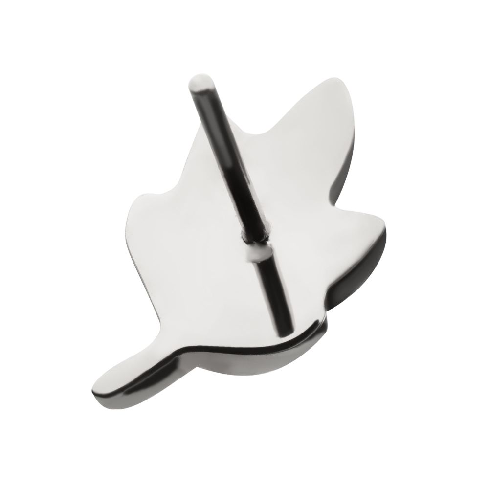 Leaf Threadless Earring / Nosering – Titanium