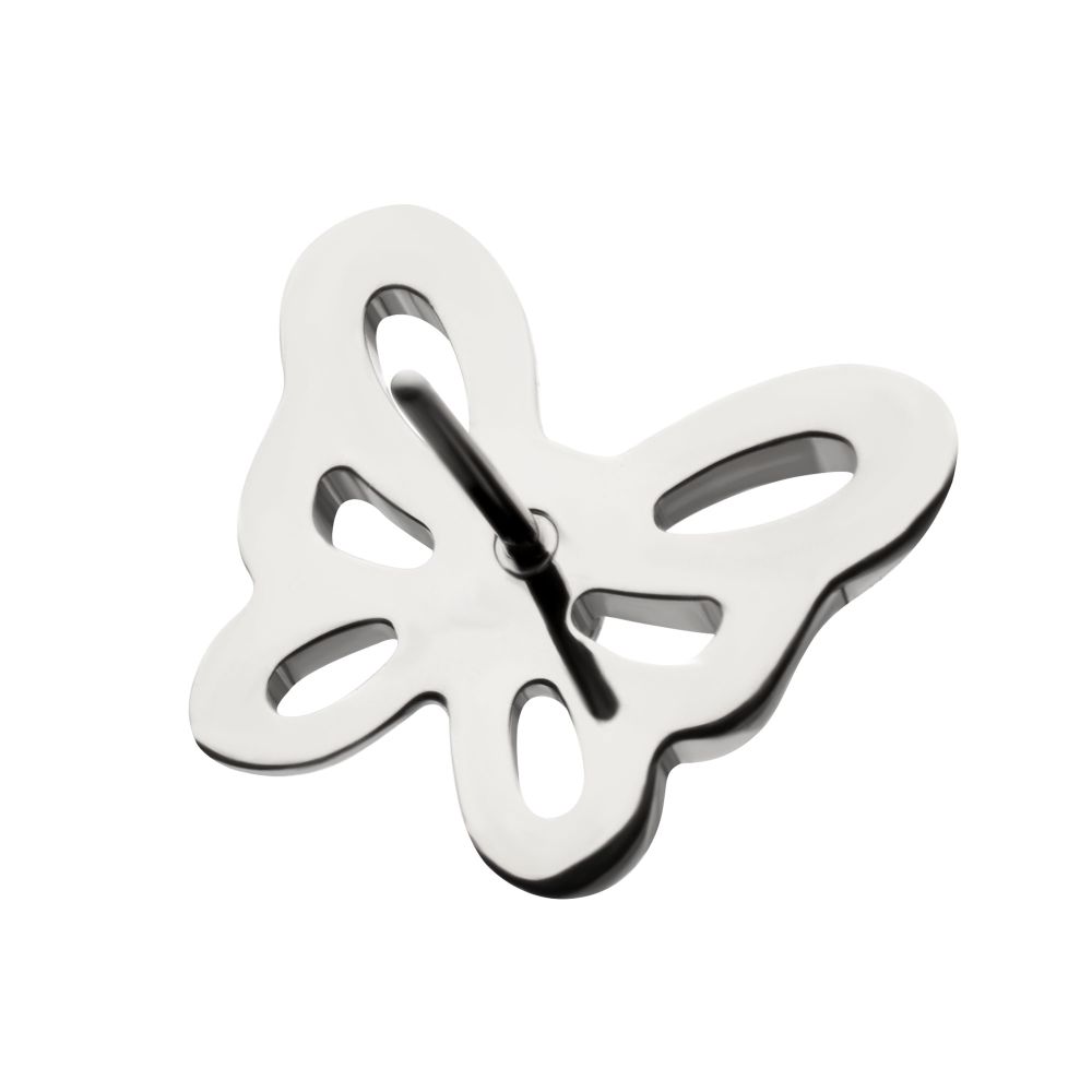Marquise Gem Cut Out Flutter Butterfly Threadless Earring / Nosering Top – Titanium