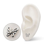 Marquise Gem Cut Out Flutter Butterfly Threadless Earring / Nosering Top – Titanium
