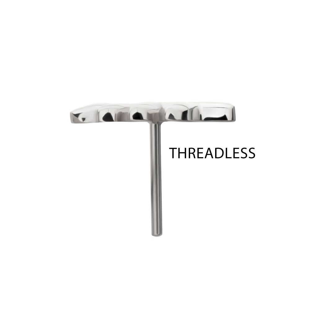 Fern Leaf Threadless Earring / Nosering – Titanium