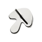 Prong-Set Triple Gem Mushroom Threadless Earring / Nosering – Titanium