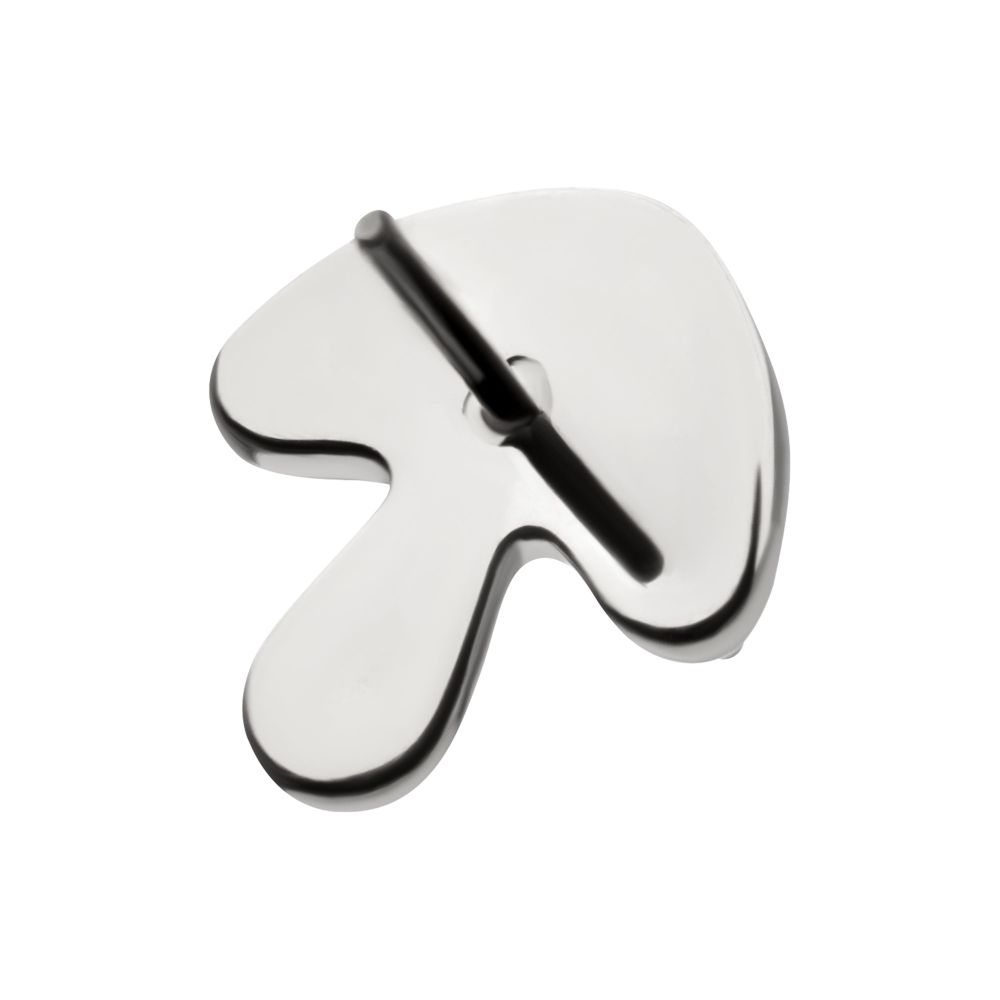 Prong-Set Triple Gem Mushroom Threadless Earring / Nosering – Titanium