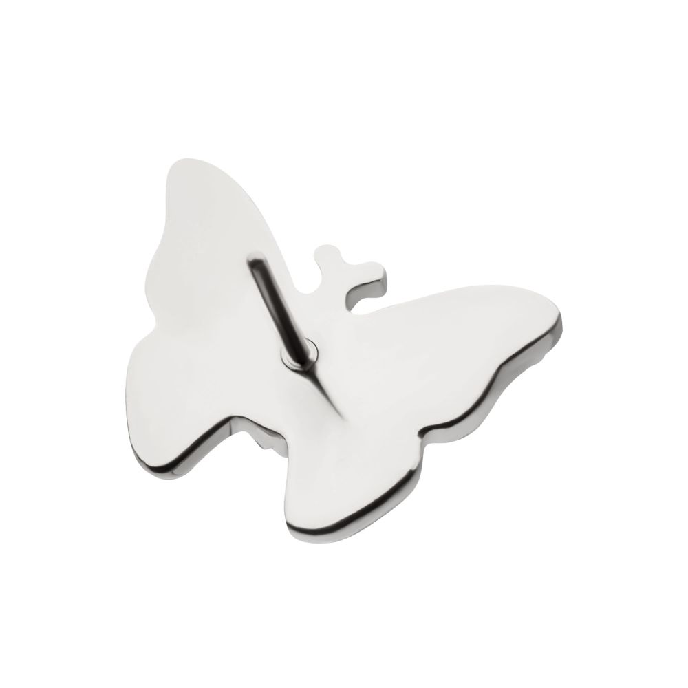 Prong-Set Gem Multi-Gem Butterfly Threadless Earring / Nosering – Titanium