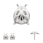 Lucky Ladybug Threadless Earring / Nosering Top – Gem & Titanium