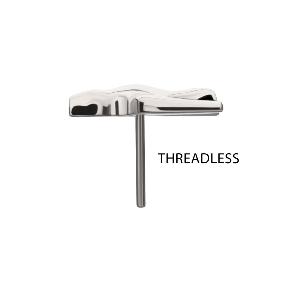 Flying Swallow Threadless Earring / Nosering – Titanium