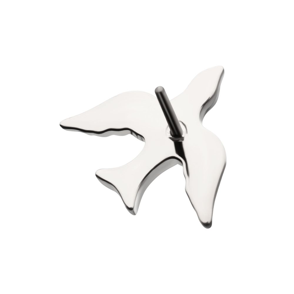 Flying Swallow Threadless Earring / Nosering – Titanium