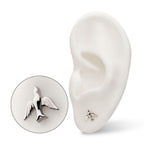 Flying Swallow Threadless Earring / Nosering – Titanium