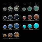 Bezel Set Round Natural Stone Flatback Stud Earring / Nosering - Titanium