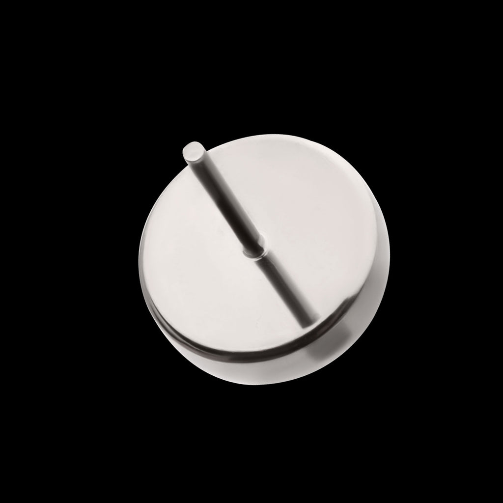Bezel Set Round Natural Stone Flatback Stud Earring / Nosering - Titanium