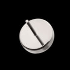 Bezel Set Round Natural Stone Flatback Stud Earring / Nosering - Titanium