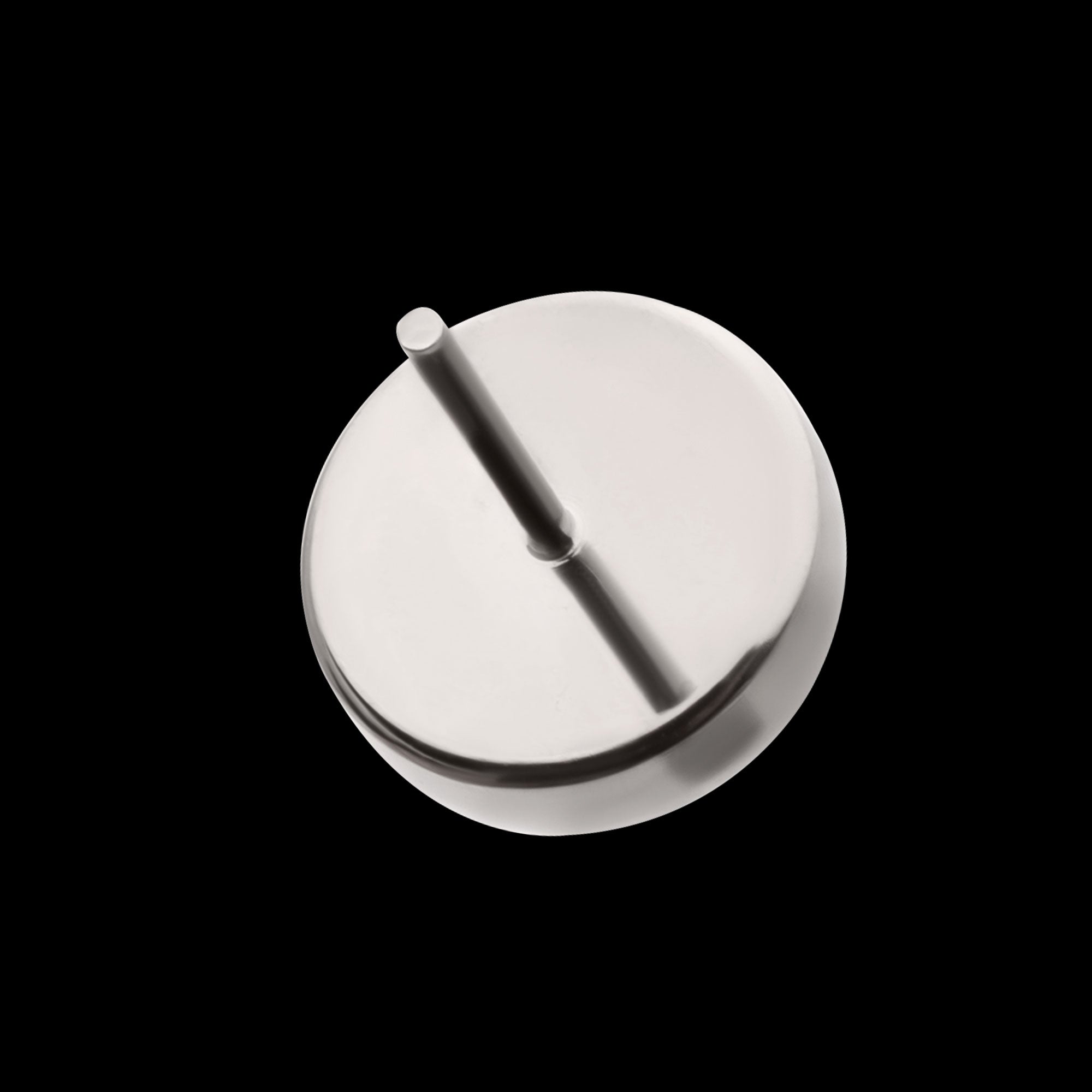 Bezel Set Round Natural Stone Flatback Stud Earring / Nosering - Titanium
