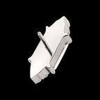 Pronged Baguette & Round CZ 7-Cluster Flatback Stud Earring / Nosering - CZ in Titanium
