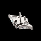 3 Cluster with Prong Set Marquise & Triangle CZ Flatback Stud Earring / Nosering - CZ in Titanium
