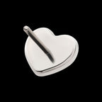 Puffed Heart Flatback Stud Earring / Nosering - Titanium