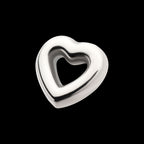 Hollow Heart Flatback Stud Earring / Nosering - Titanium