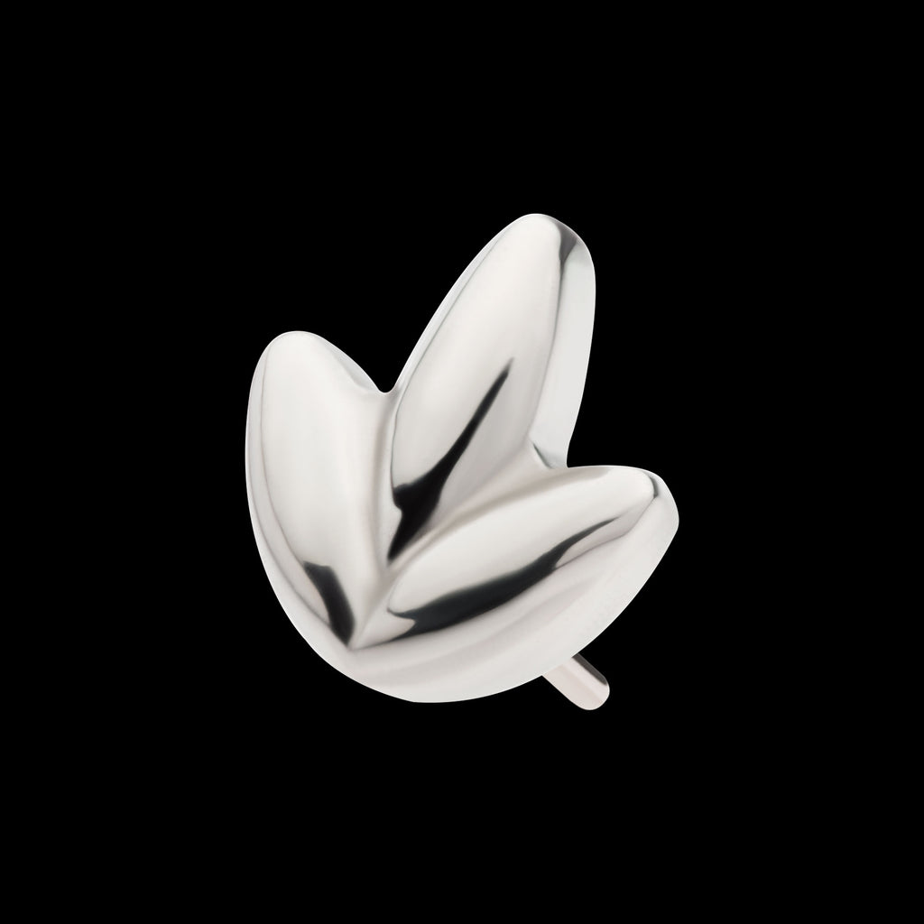 3 Petal Shape Cluster Flatback Stud Earring / Nosering - Titanium