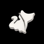 Sitting Cat Shape Flatback Stud Earring / Nosering - Titanium