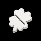 Enamel 4-Leaf Clover Flatback Stud Earring / Nosering - Titanium