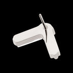 Prong Set Baguette & Round CZ Chevron Shape Flatback Stud Earring / Nosering - CZ in Titanium