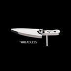 Knife with Bottom Blade Dangle Flatback Stud Earring / Nosering - Titanium