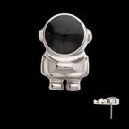 3D Astronaut Flatback Stud Earring / Nosering - Titanium