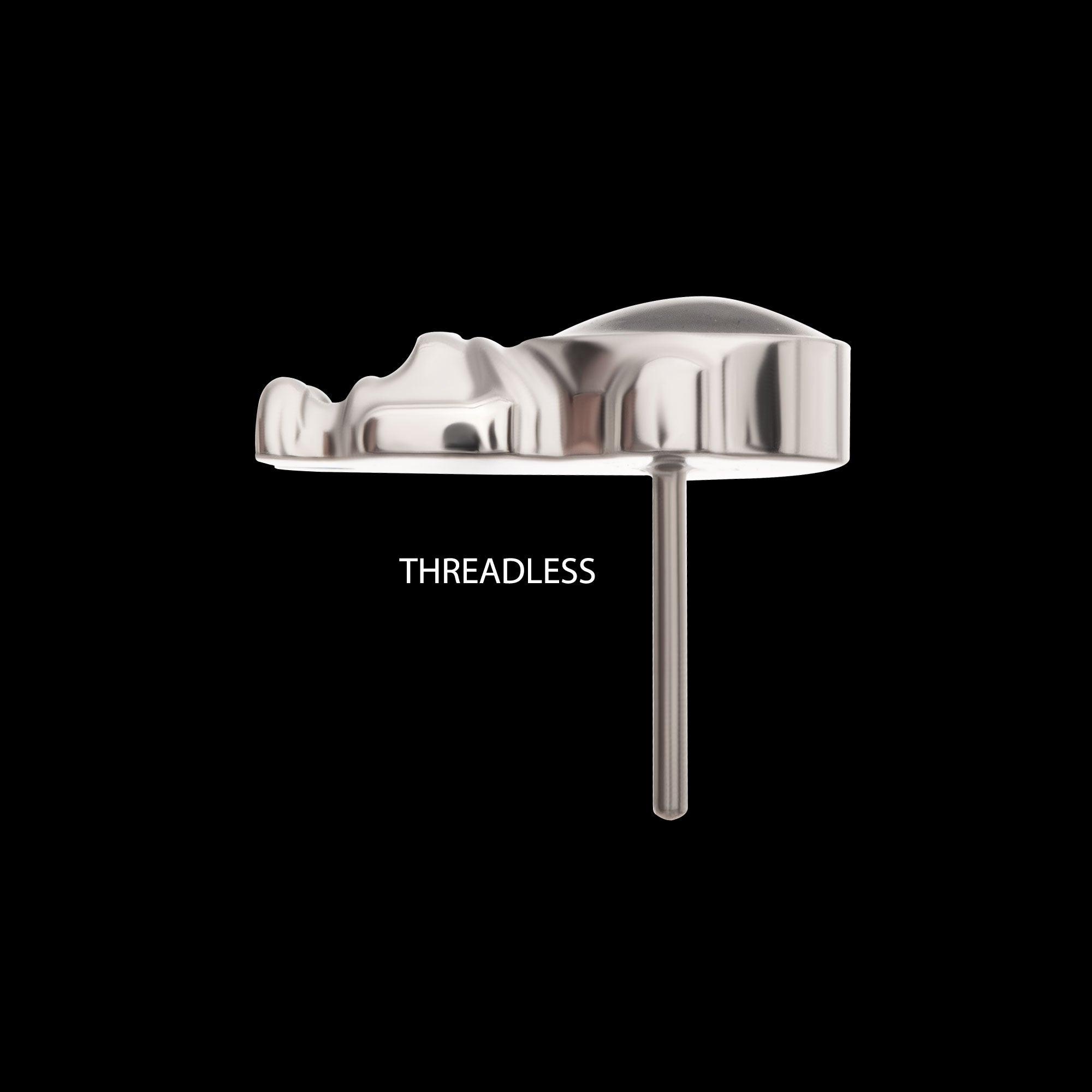 3D Astronaut Flatback Stud Earring / Nosering - Titanium