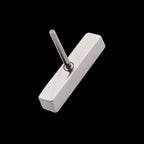 Prong Set Crystal/CZ/Opal 5-Cluster Bar Flatback Stud Earring / Nosering - Opal & CZ & Opal & CZ in Titanium