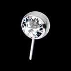 Bezel Set Swarovski Crystal Side Facing Flatback Stud Earring / Nosering - Swarovski Crystal in Titanium