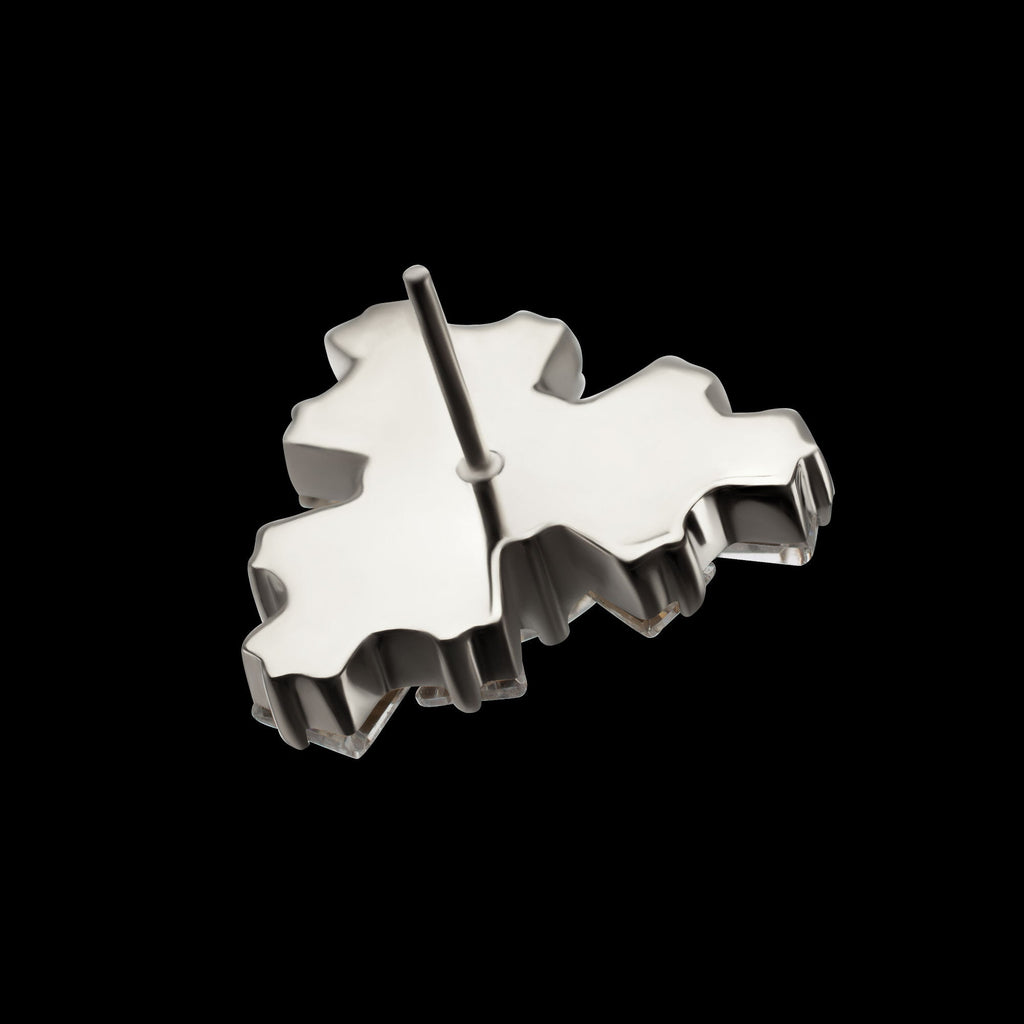 Round & Baguette Cluster Gem Radiant Beam Threadless Earring / Nosering – Titanium