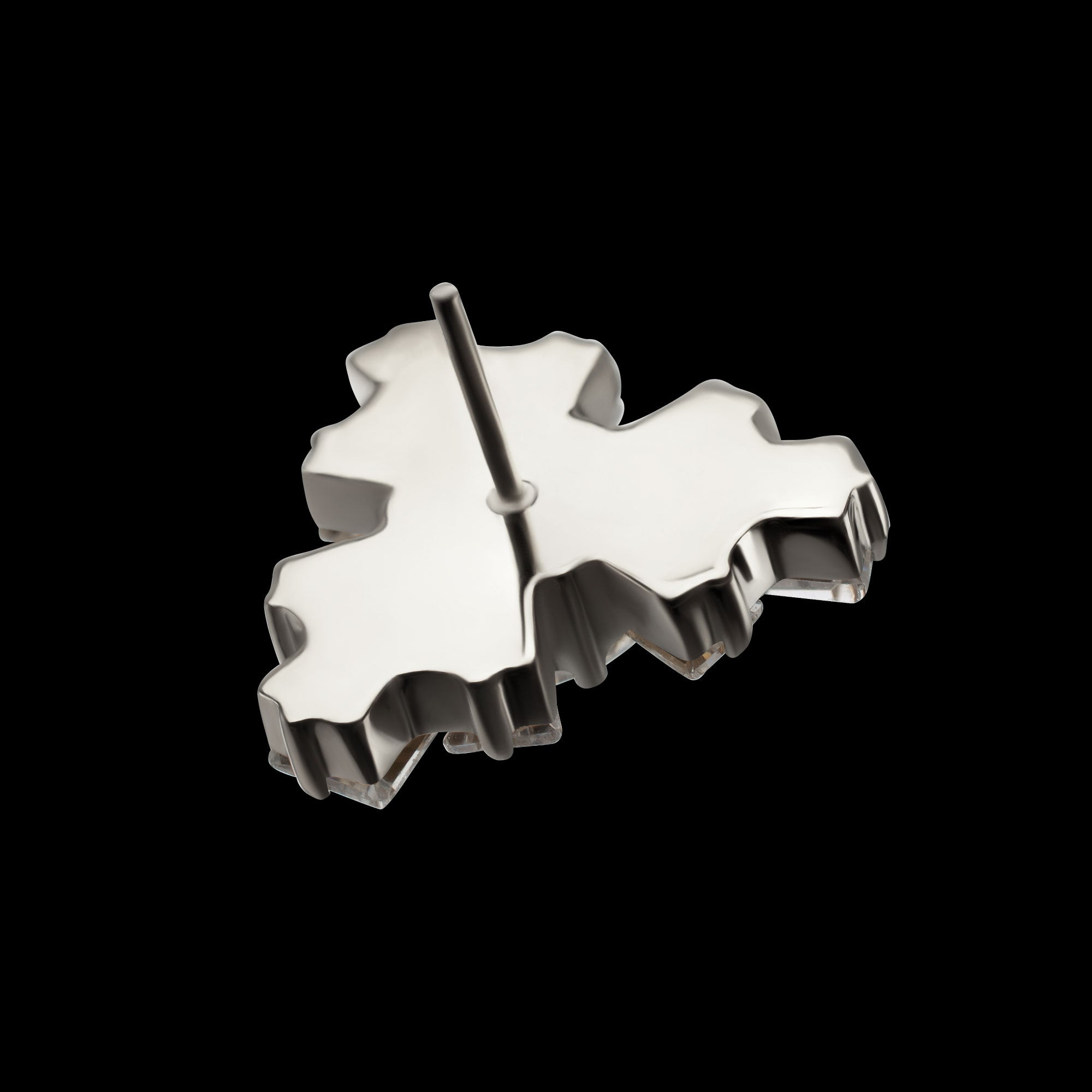 Round & Baguette Cluster Gem Radiant Beam Threadless Earring / Nosering – Titanium