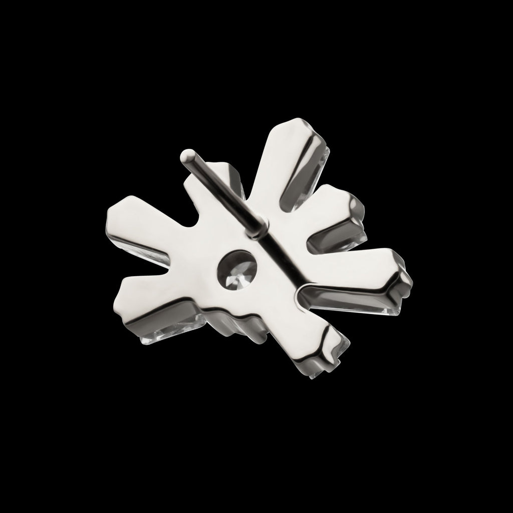 Round & Baguette Cluster Gem Sunray Threadless Earring / Nosering – Titanium