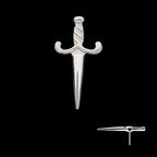 Dagger Flatback Stud Earring / Nosering - Titanium