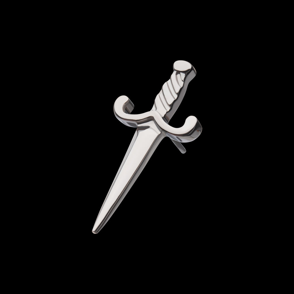 Dagger Flatback Stud Earring / Nosering - Titanium
