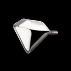 3D Diamond Shape Flatback Stud Earring / Nosering - Diamond in Titanium