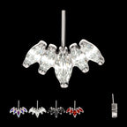 Vertical Helix V-Prong Marquise Fan 5-Cluster Flatback Stud Earring / Nosering - Titanium