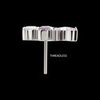 Astra Cluster Prong-Set Gem Threadless Earring / Nosering – Titanium