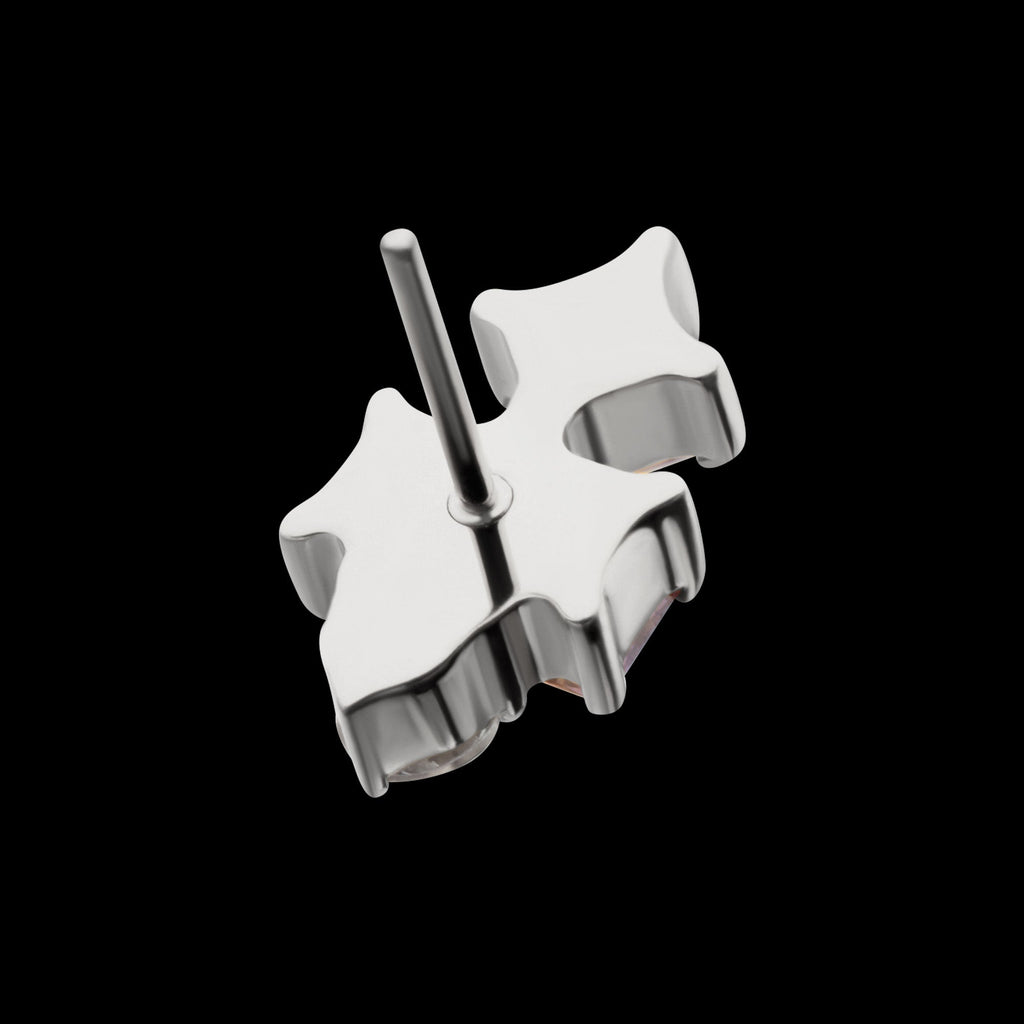 Astra Cluster Prong-Set Gem Threadless Earring / Nosering – Titanium