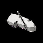 Radiant Arc Prong-Set Gem Threadless Earring / Nosering – Titanium
