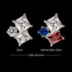Lustre Cluster Prong-Set Gem Threadless Earring / Nosering – Titanium