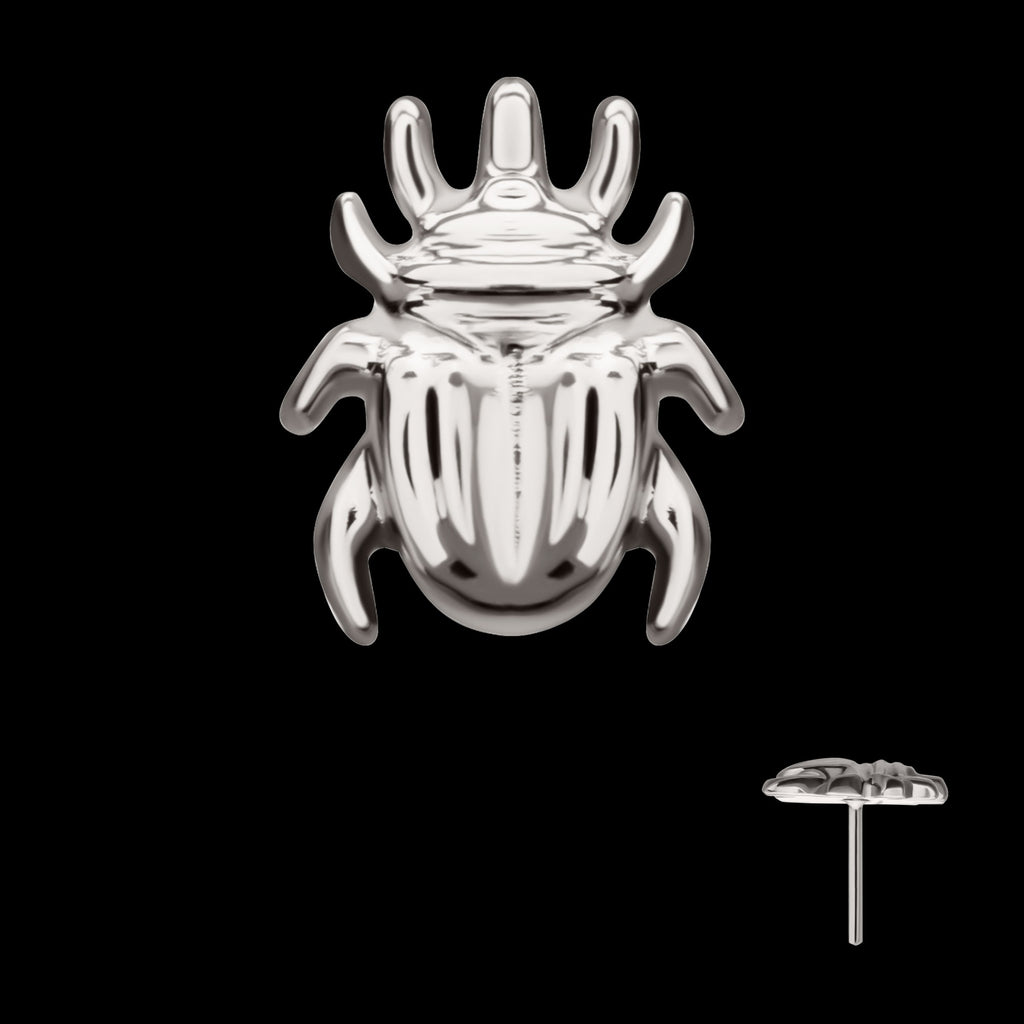 Bettle Flatback Stud Earring / Nosering - Titanium