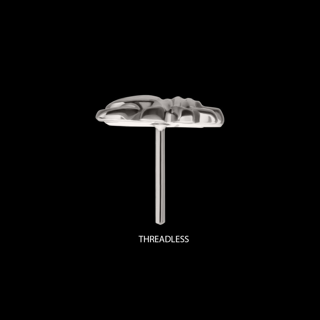 Bettle Flatback Stud Earring / Nosering - Titanium